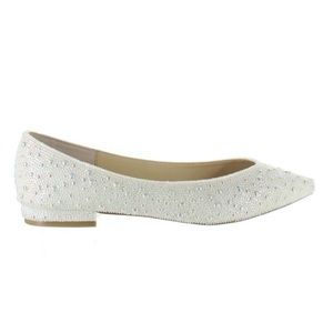 Betsey Johnson Women’s Jude White Casual Flats Size 8.5